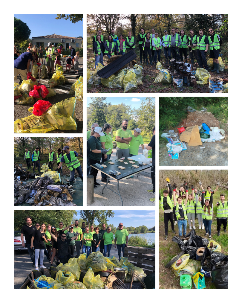 groupe de personne ramassant des dépôts sauvage